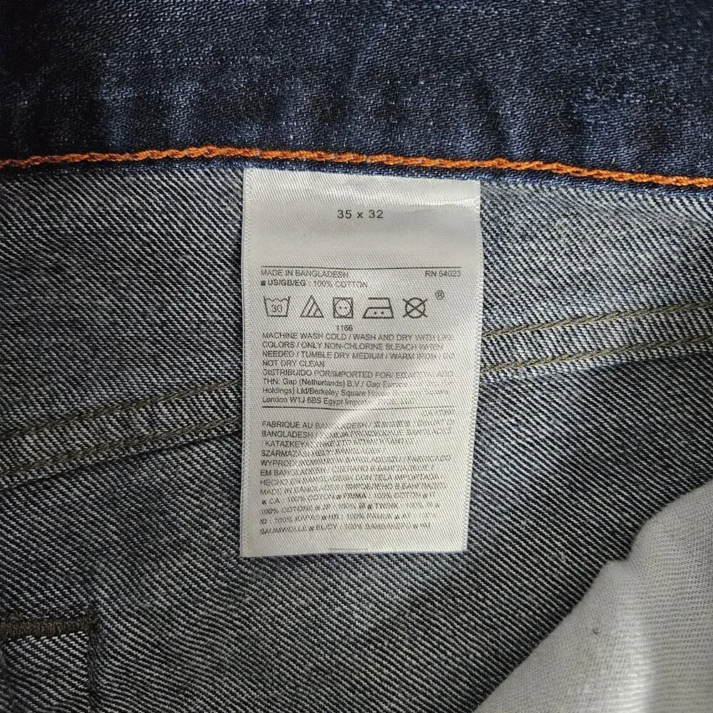 Banana Republic Jeans Men's 35X32 Blue Vintage Straight Honeycomb Minimalist